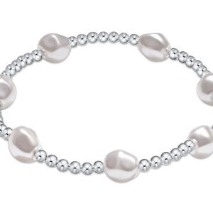 Enewton admire silver 3mm bead bracelet - pearl **NWT*